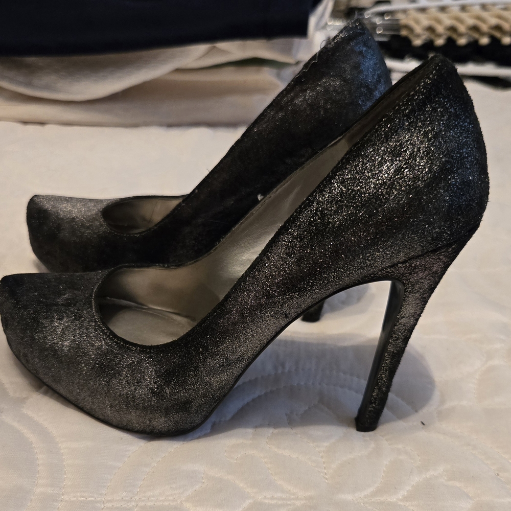 BCBGeneration Black Stiletto Heels with Shimmer